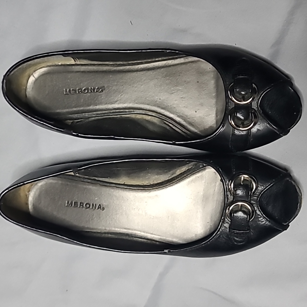 Merona black flats size 10